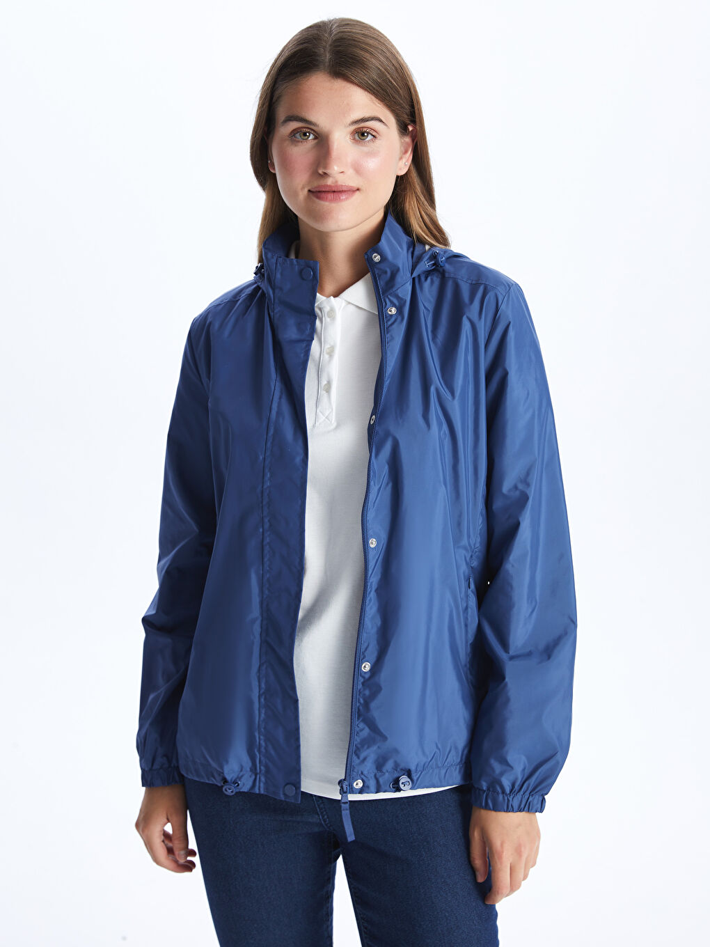 Women's Hooded Plain Raincoat