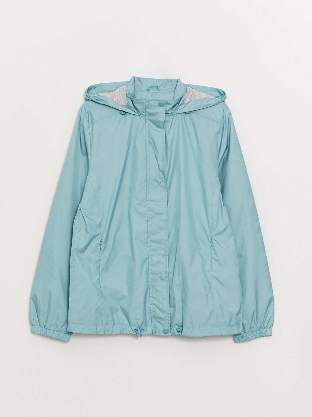Women's Hooded Plain Raincoat-6
