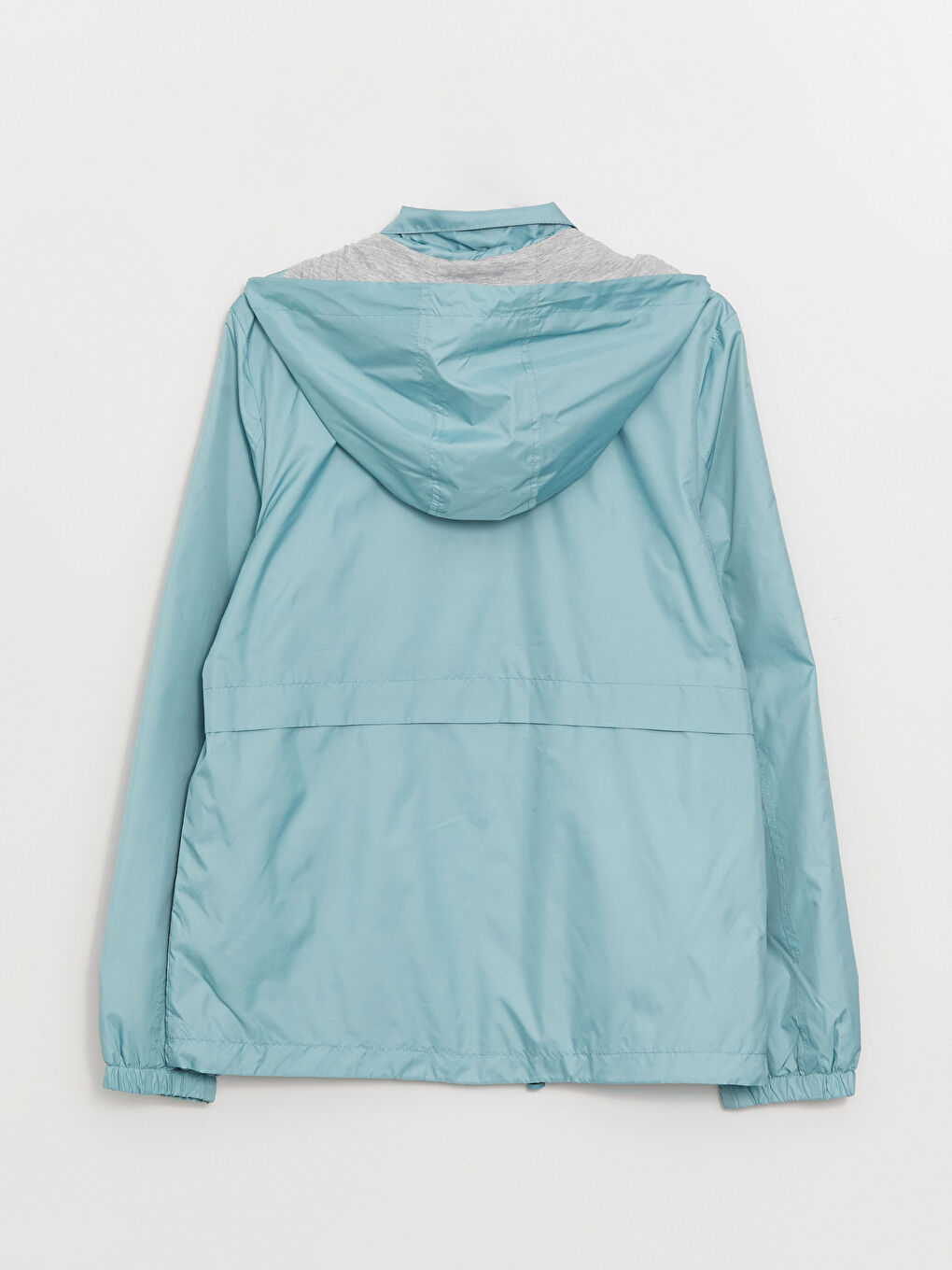 Women's Hooded Plain Raincoat-8