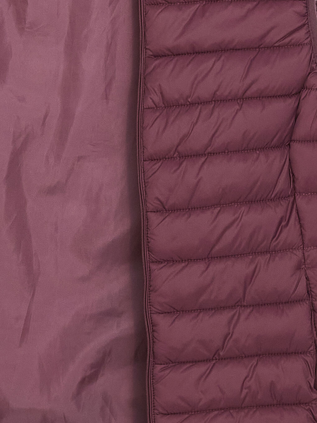 Women's Funnel Neck Plain Puffer Gilet-8