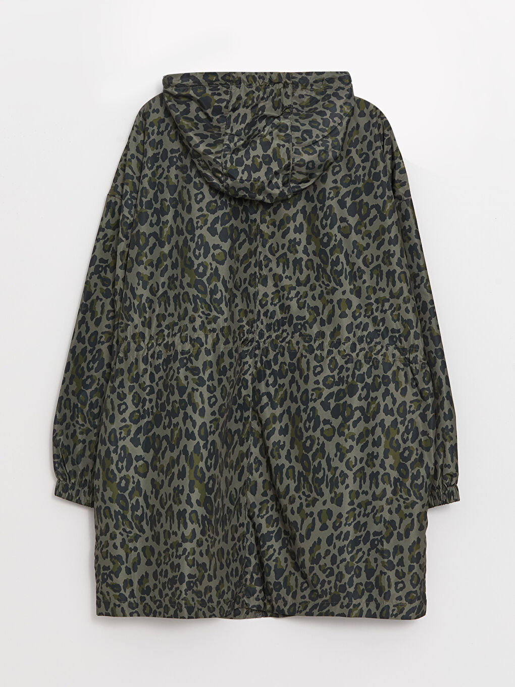 Дождевик с капюшоном, с принтом, оверсайз, для женщин-7