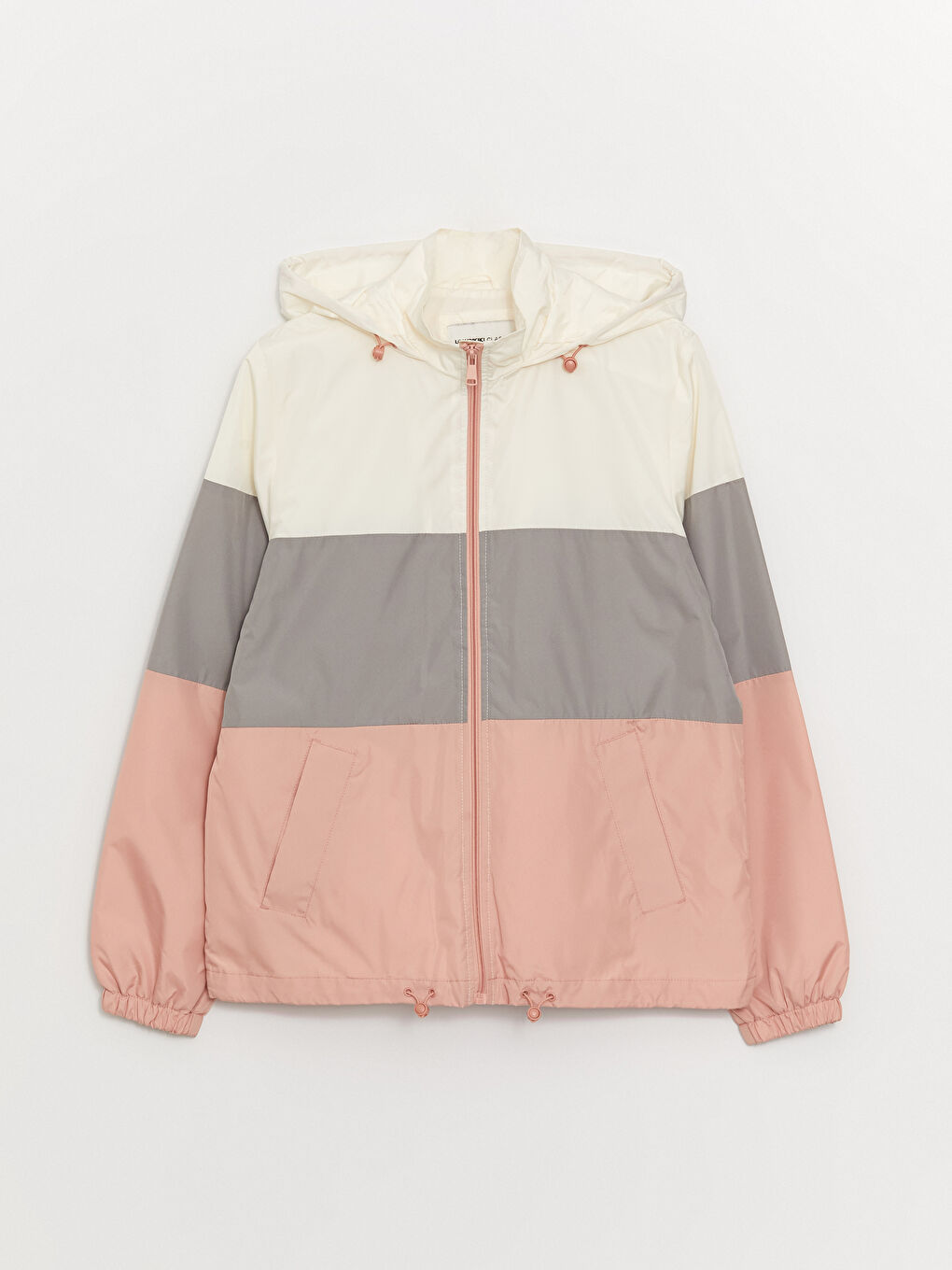 Kišni mantil sa kapuljačom u blok bojama za žene-6