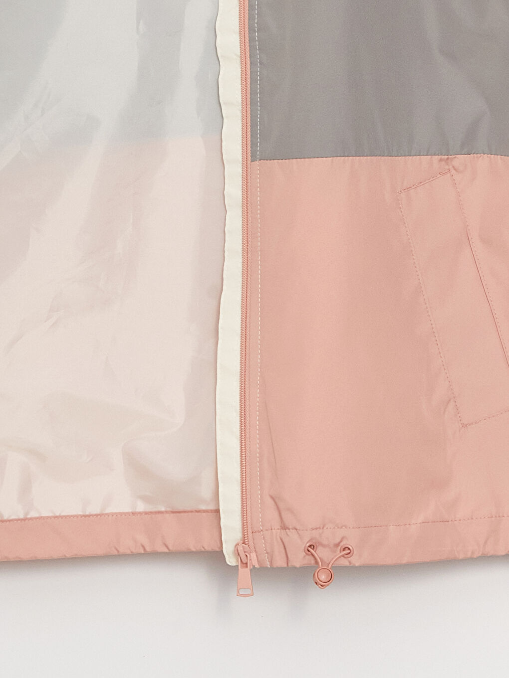 Kišni mantil sa kapuljačom u blok bojama za žene-7