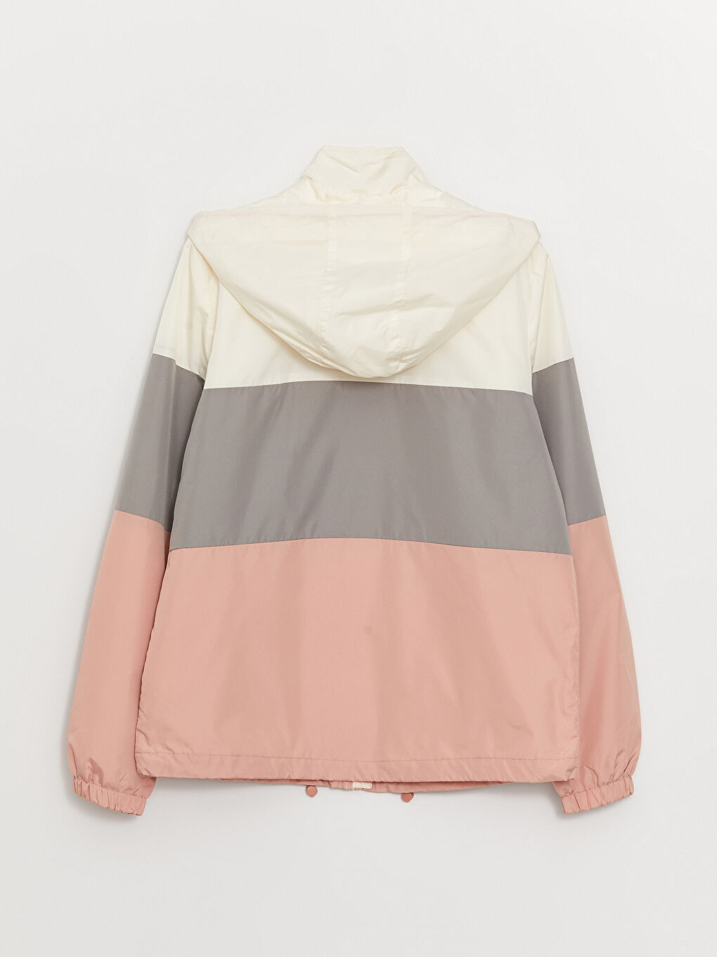 Kišni mantil sa kapuljačom u blok bojama za žene-8