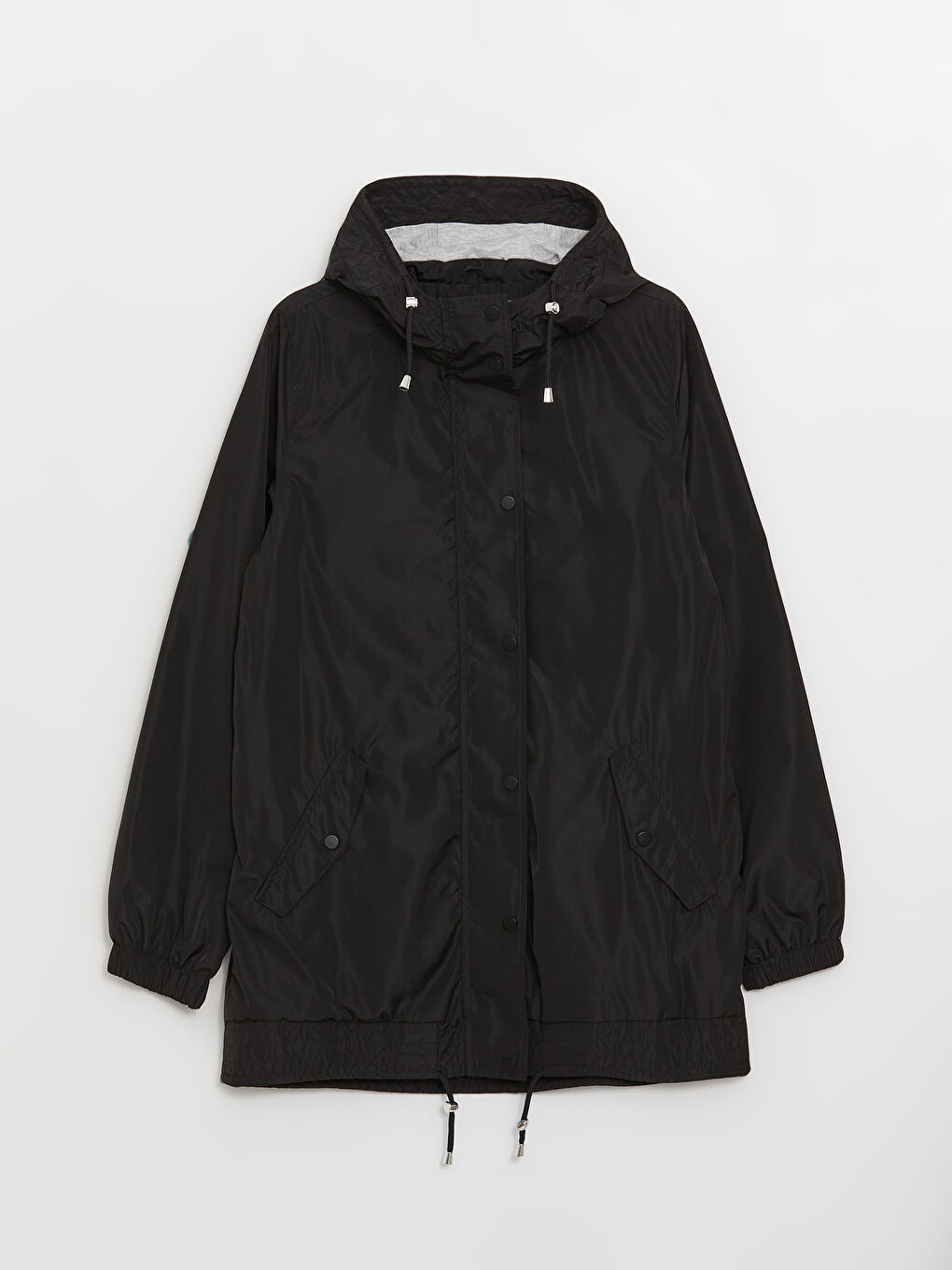 Women's Hooded Plain Raincoat-6