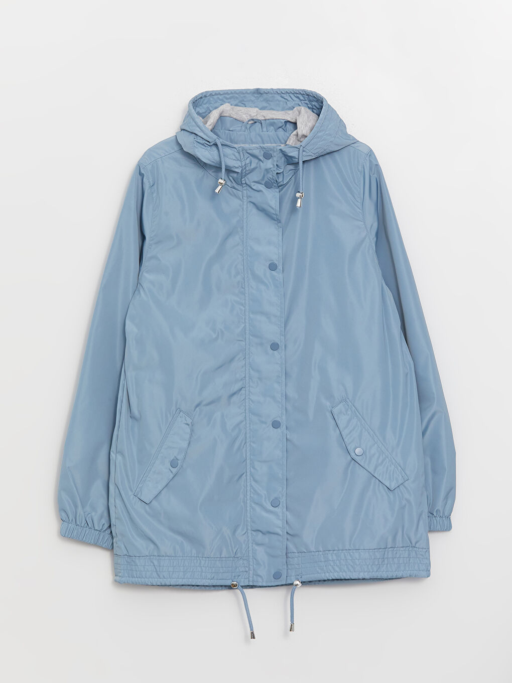 Women's Hooded Plain Raincoat-6