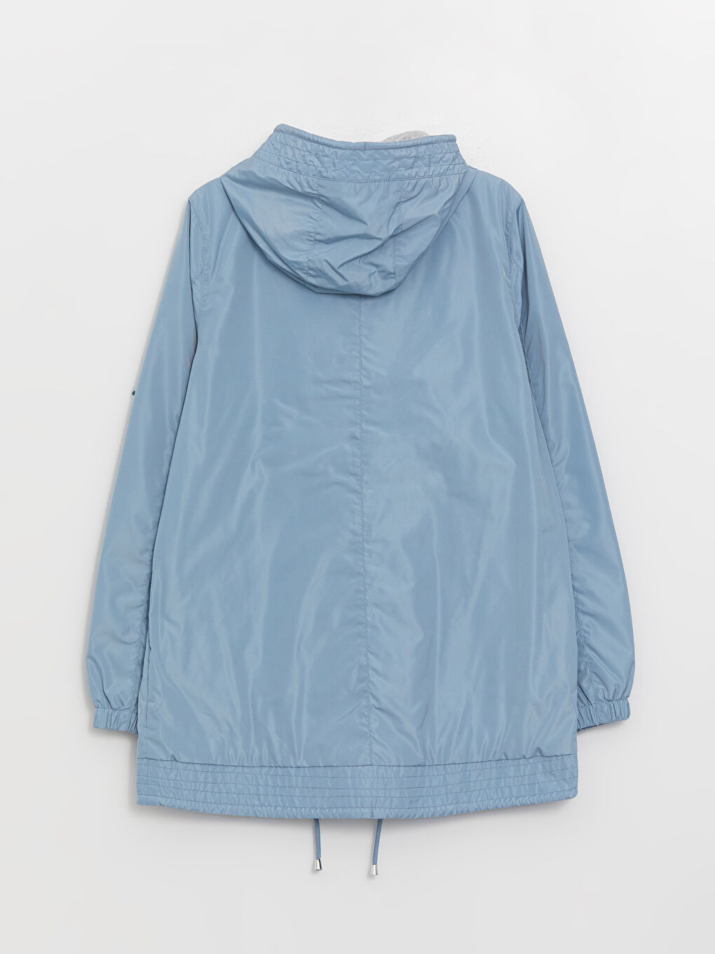 Women's Hooded Plain Raincoat-7