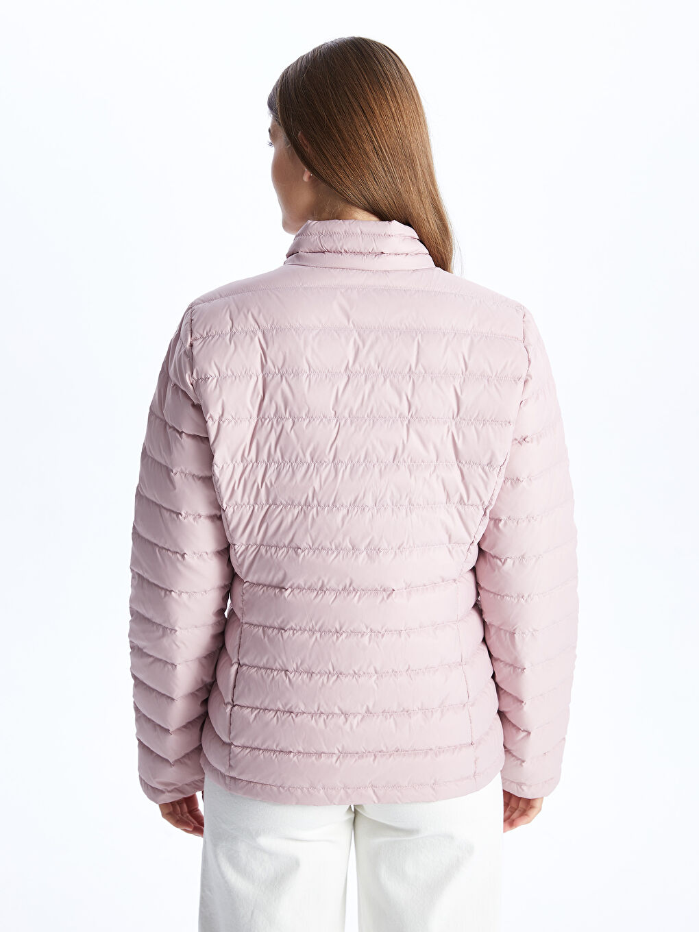 Geacă Matlasată cu Guler Tip Pâlnie pentru Femei-5