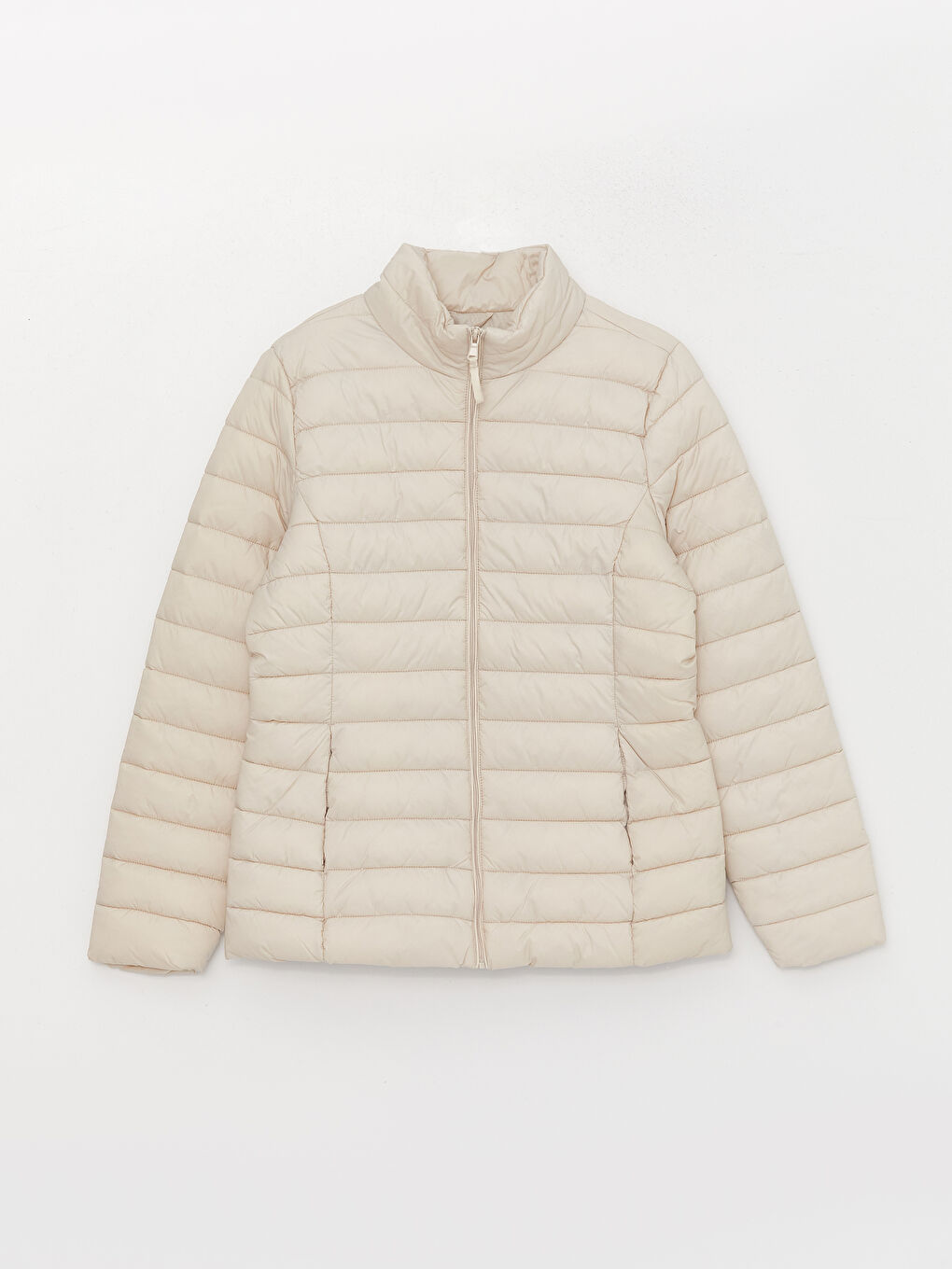Funnel Neck Women's Puffer Coat-5