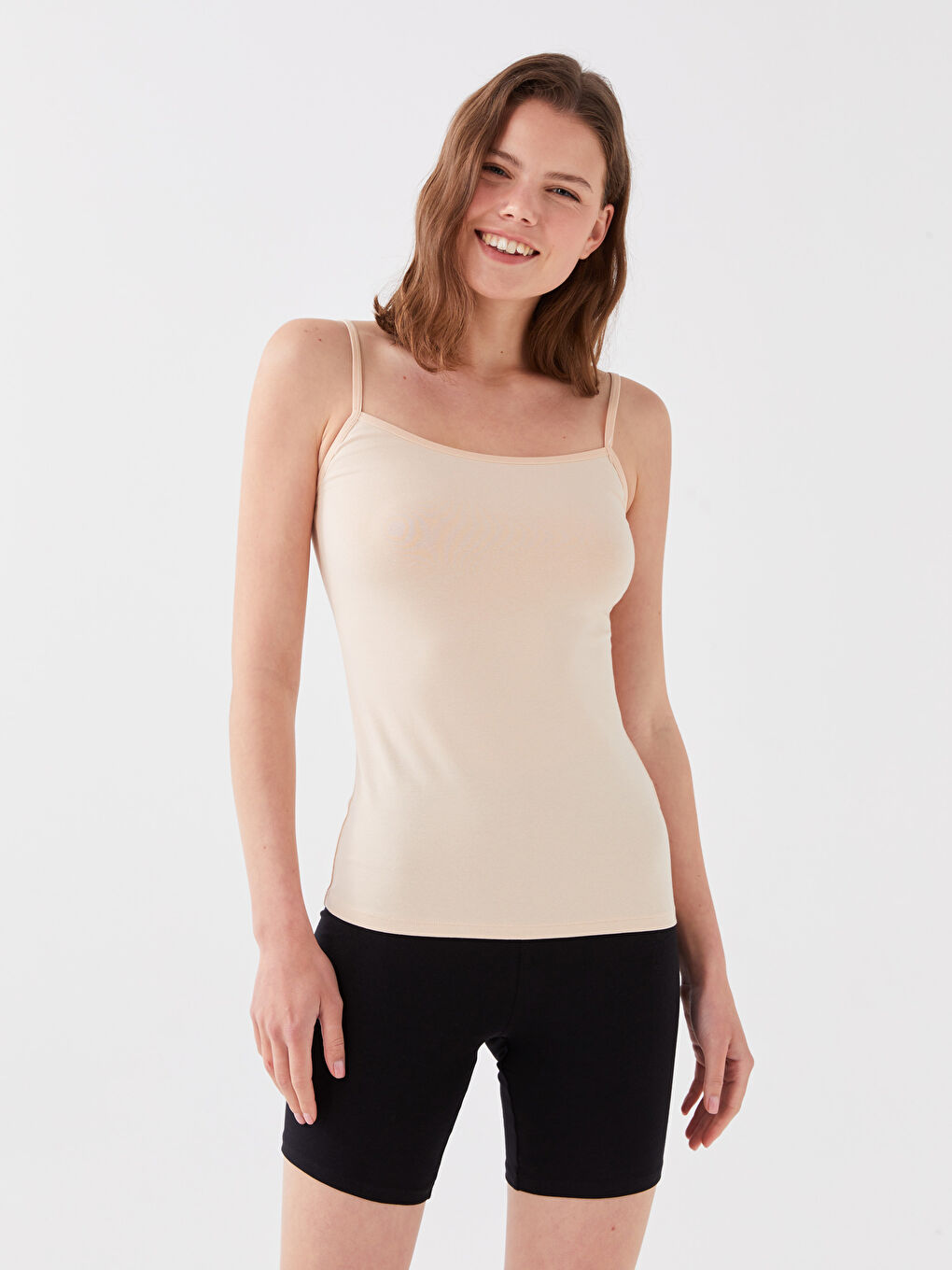 LCW DREAM Women's U Neck Plain Tank Top -W30836Z8-D0P