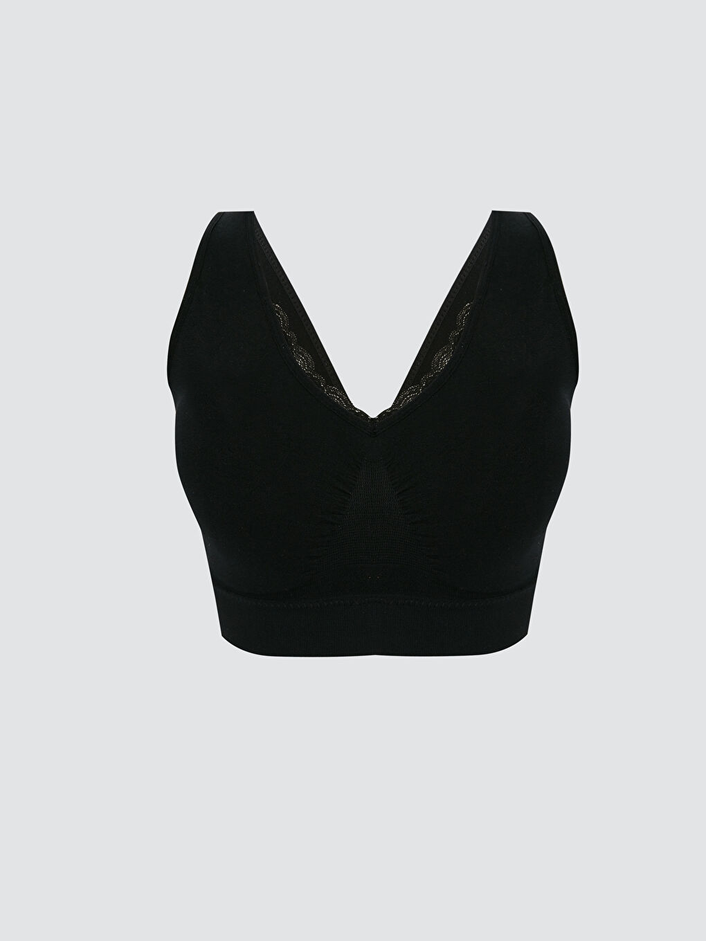 Non-Wired Non-Padded Plain Seamless Sports Bra -W30853Z8-CVL
