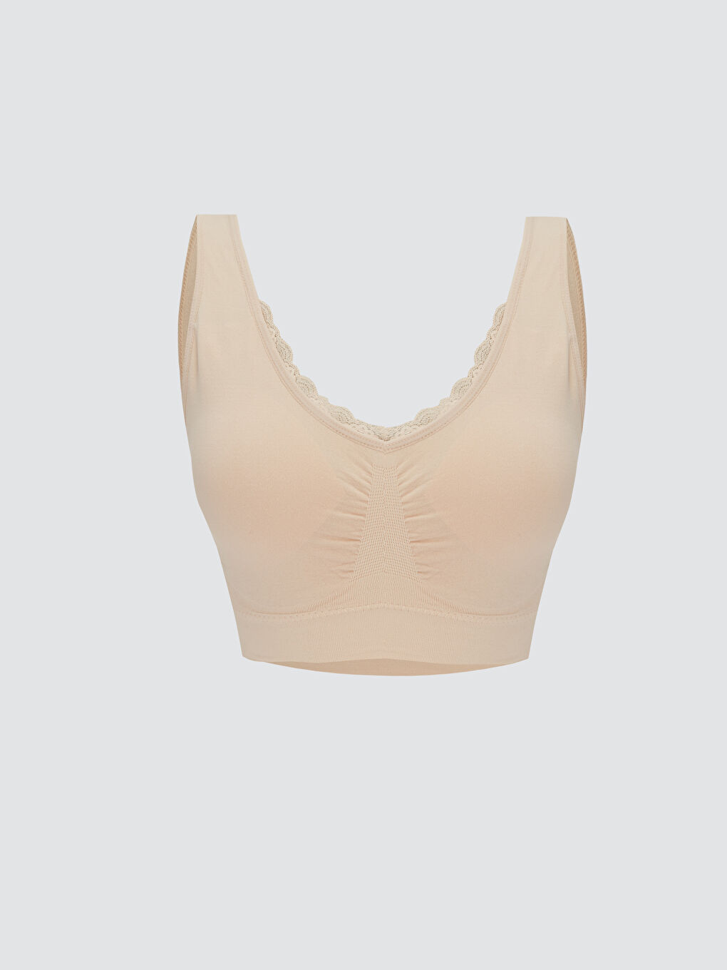 Non-Wired Non-Padded Plain Seamless Sports Bra