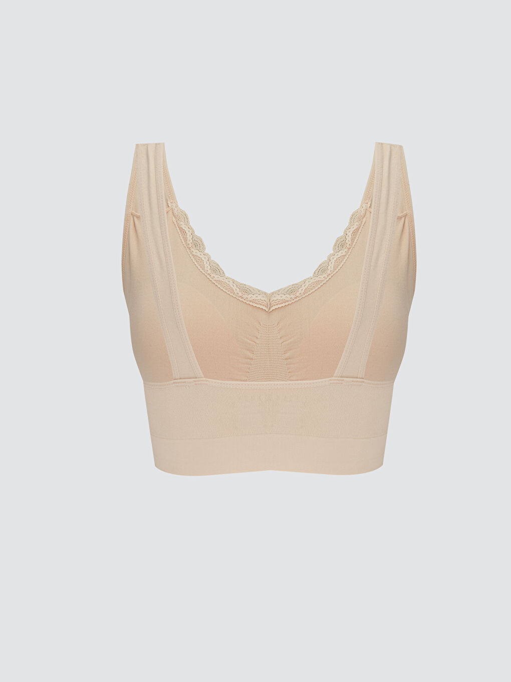 Non-Wired Non-Padded Plain Seamless Sports Bra-1