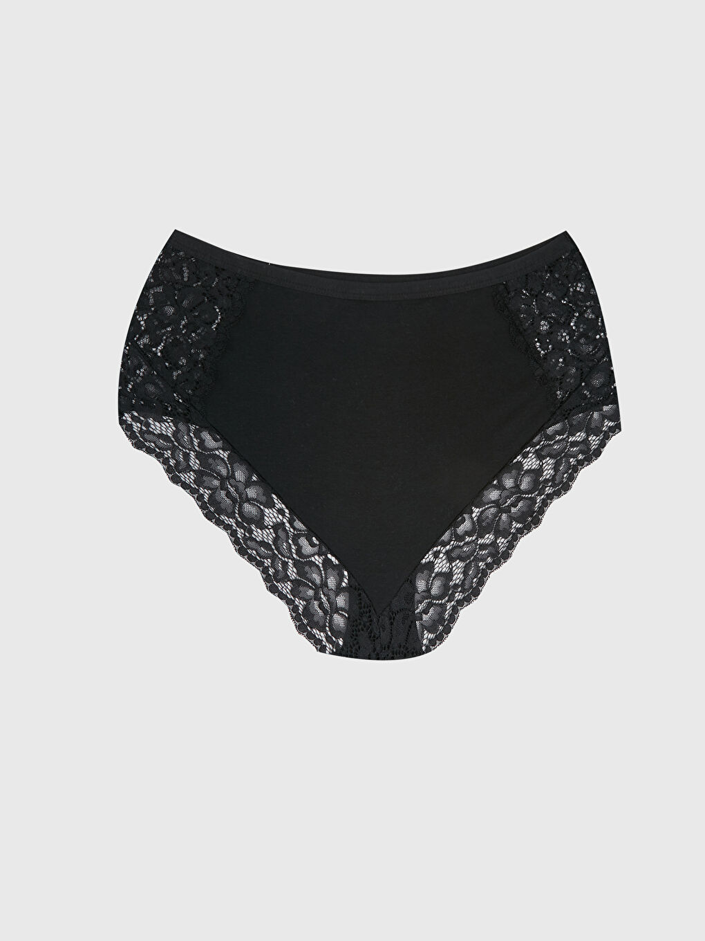 High waist Lace Detailed Classic Briefs-1