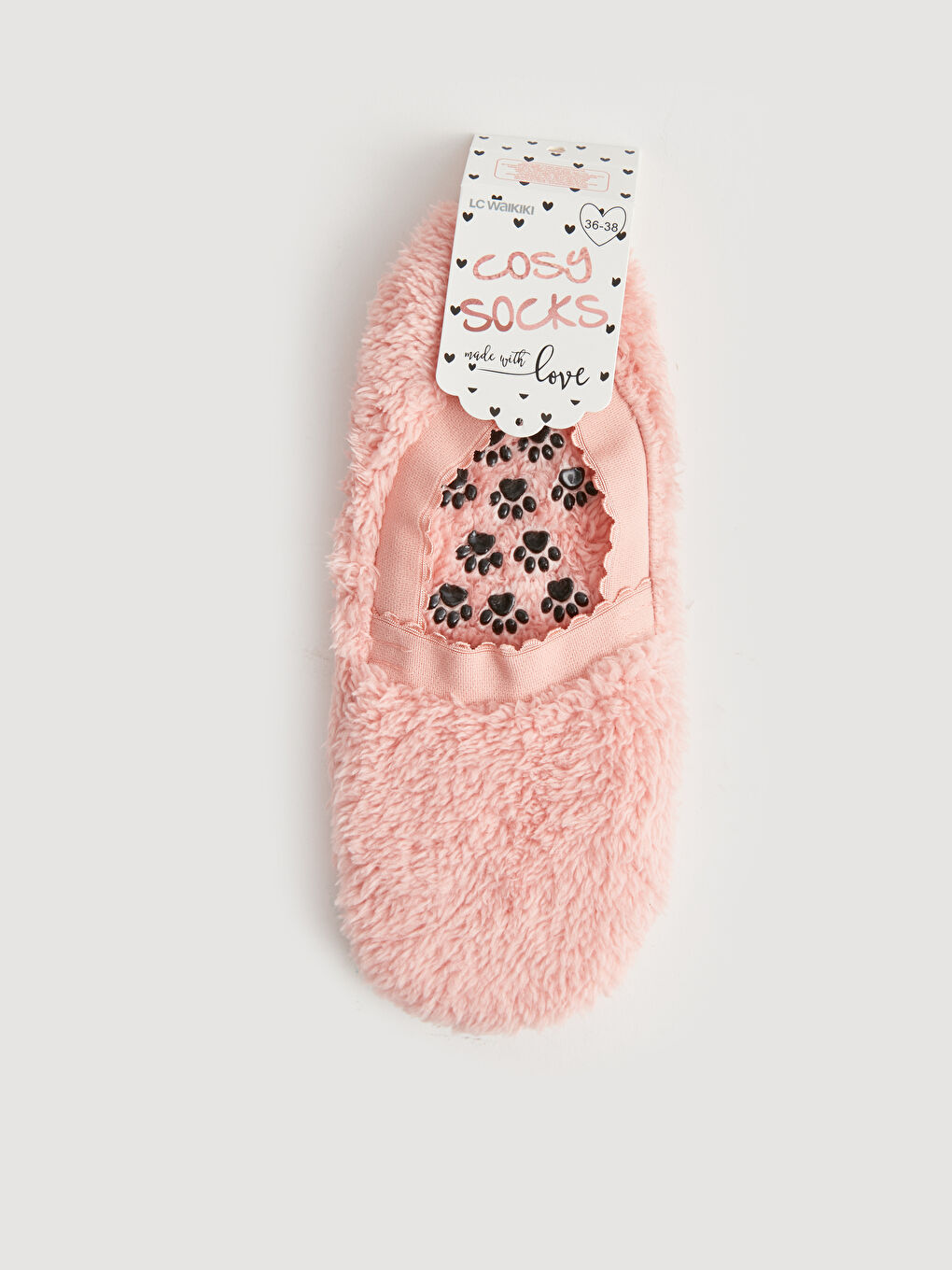 LCW DREAM Non-Slip Sole Women's Plain House Socks -W30864Z8-J3N