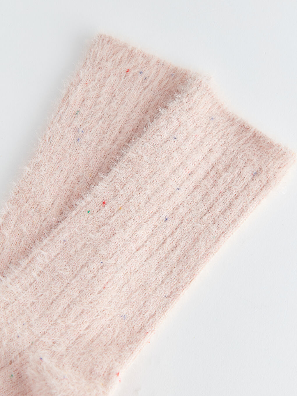 Pembe Kendinden Desenli Kadın Soket Çorap-1