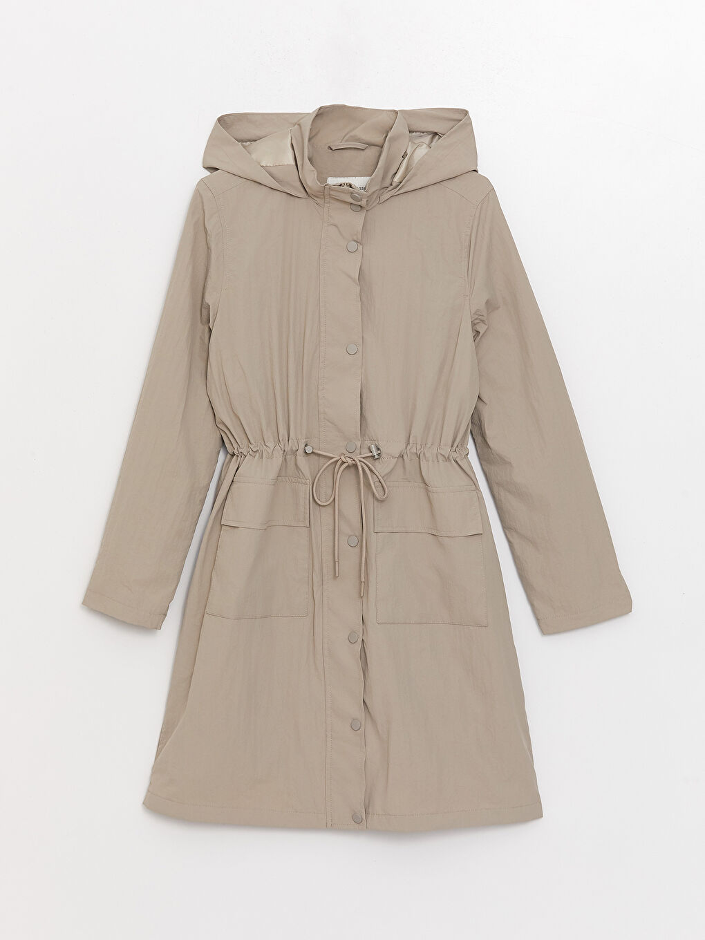 Women's Hooded Plain Raincoat-5