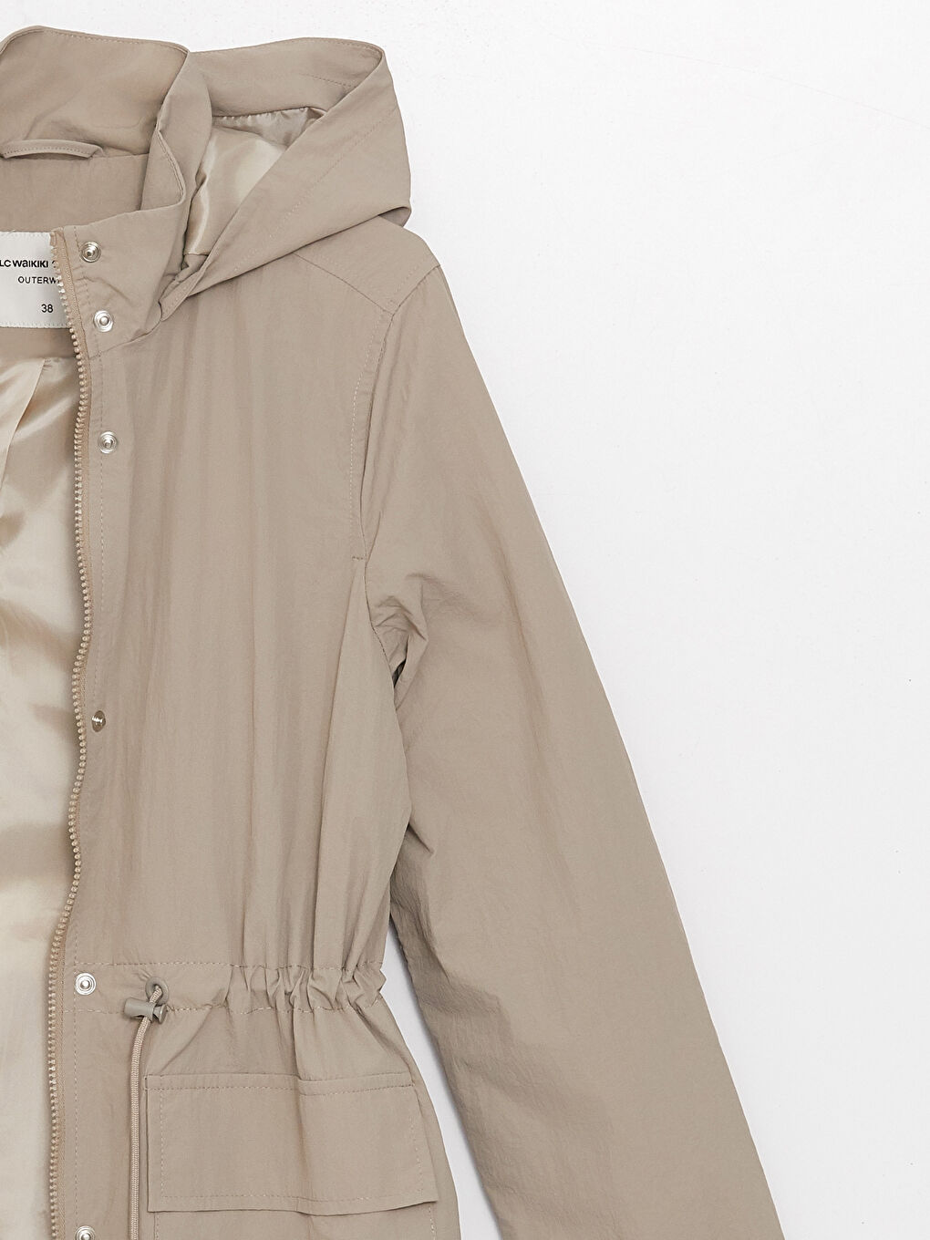 Women's Hooded Plain Raincoat-7