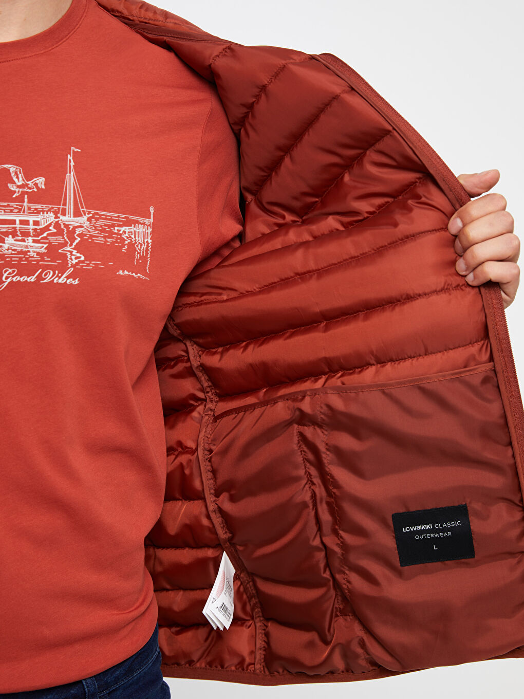 Палто тип шушляк с качулка и стандартна кройка за мъже-3