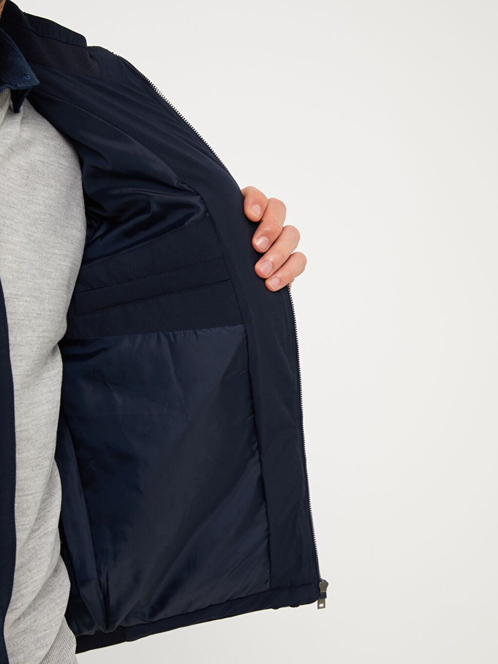 Standard Fit Funnel Neck Men's Puffer Coat-4