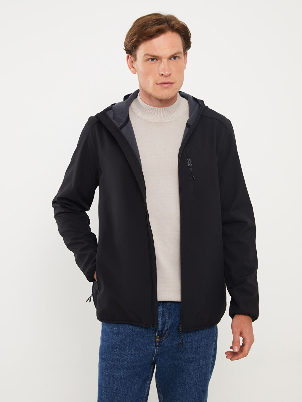 Standard Fit Hooded Men's Coat