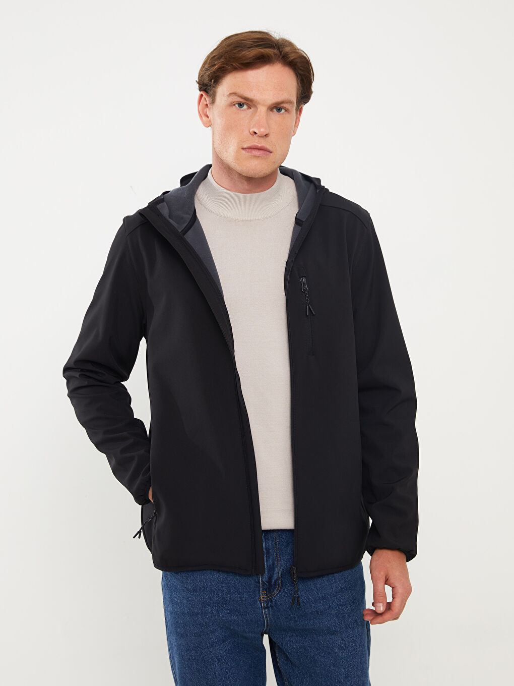Standard Fit Hooded Men's Coat-1