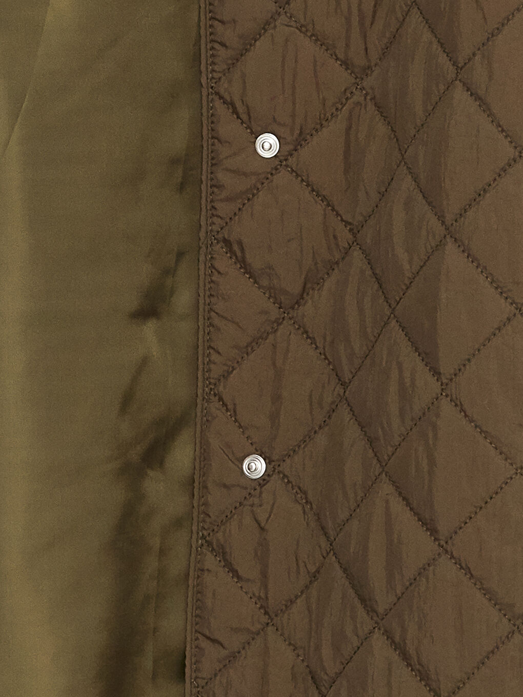 Yeşil Kapüşonlu Kapitone Oversize Kadın Şişme Mont-8