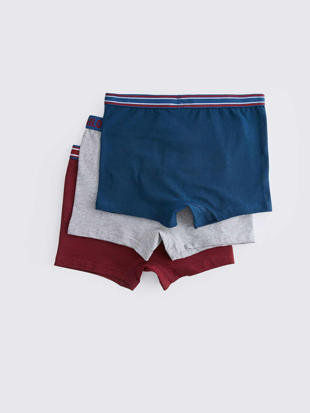 LCW Kids Bordo Basic Pamuklu Erkek Çocuk Boxer 3'lü - 1