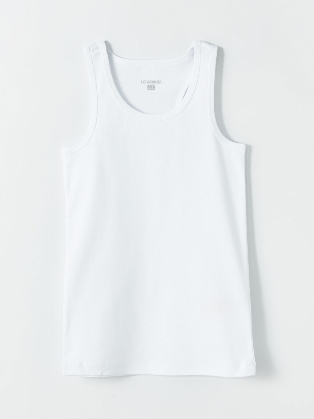 Beyaz Bisiklet Yaka Basic Erkek Çocuk Atlet 2'li-4