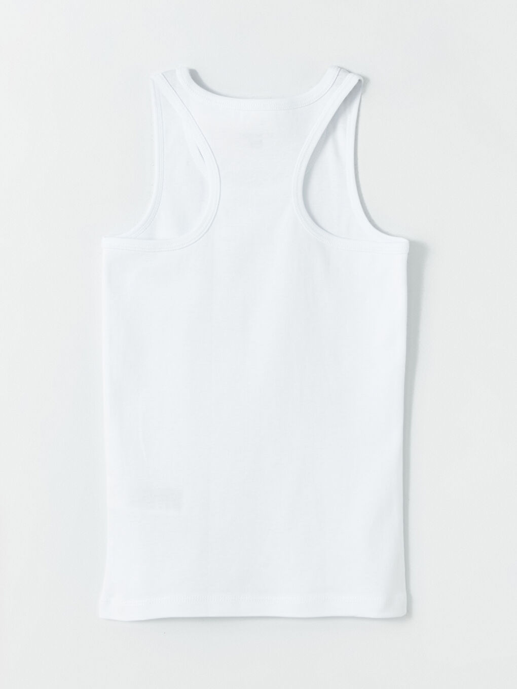 Beyaz Bisiklet Yaka Basic Erkek Çocuk Atlet 2'li-6