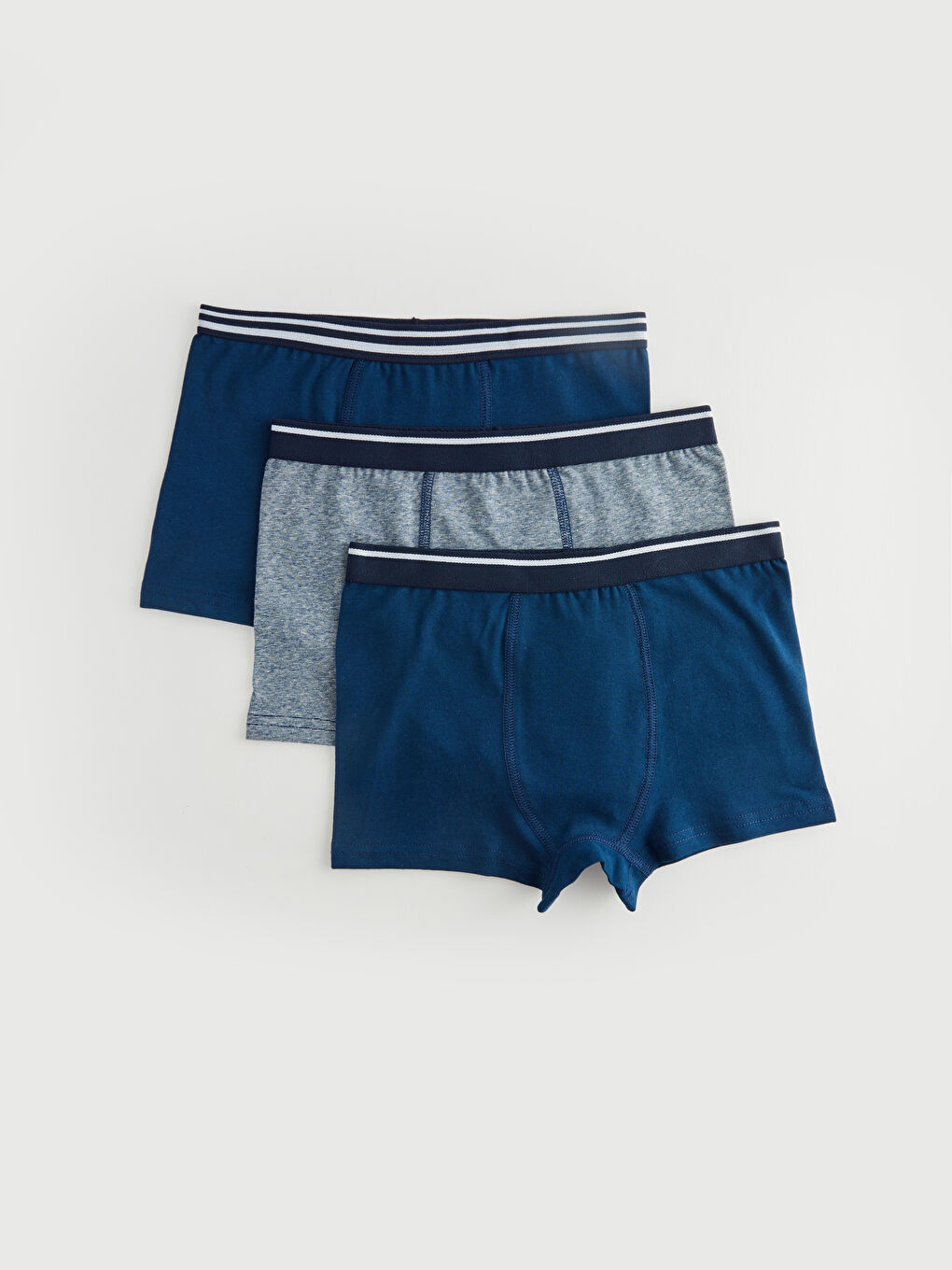 LCW Kids Lacivert Basic Pamuklu Erkek Çocuk Boxer 3'lü