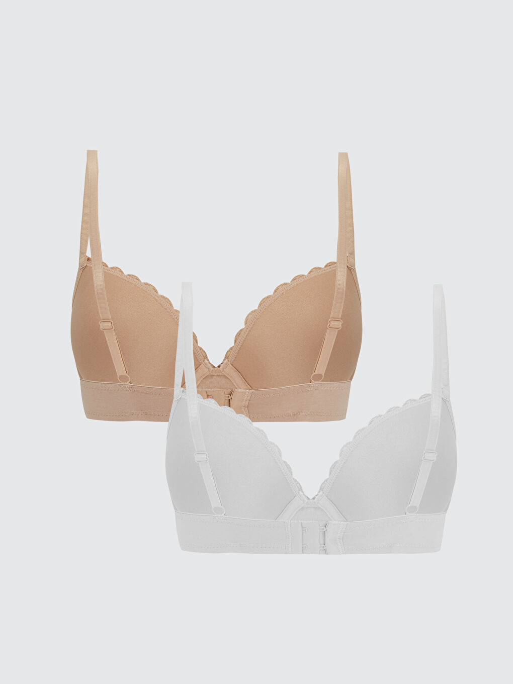 Окабелен неподплатен изчистен сутиен тип тениска 2 опаковки-1