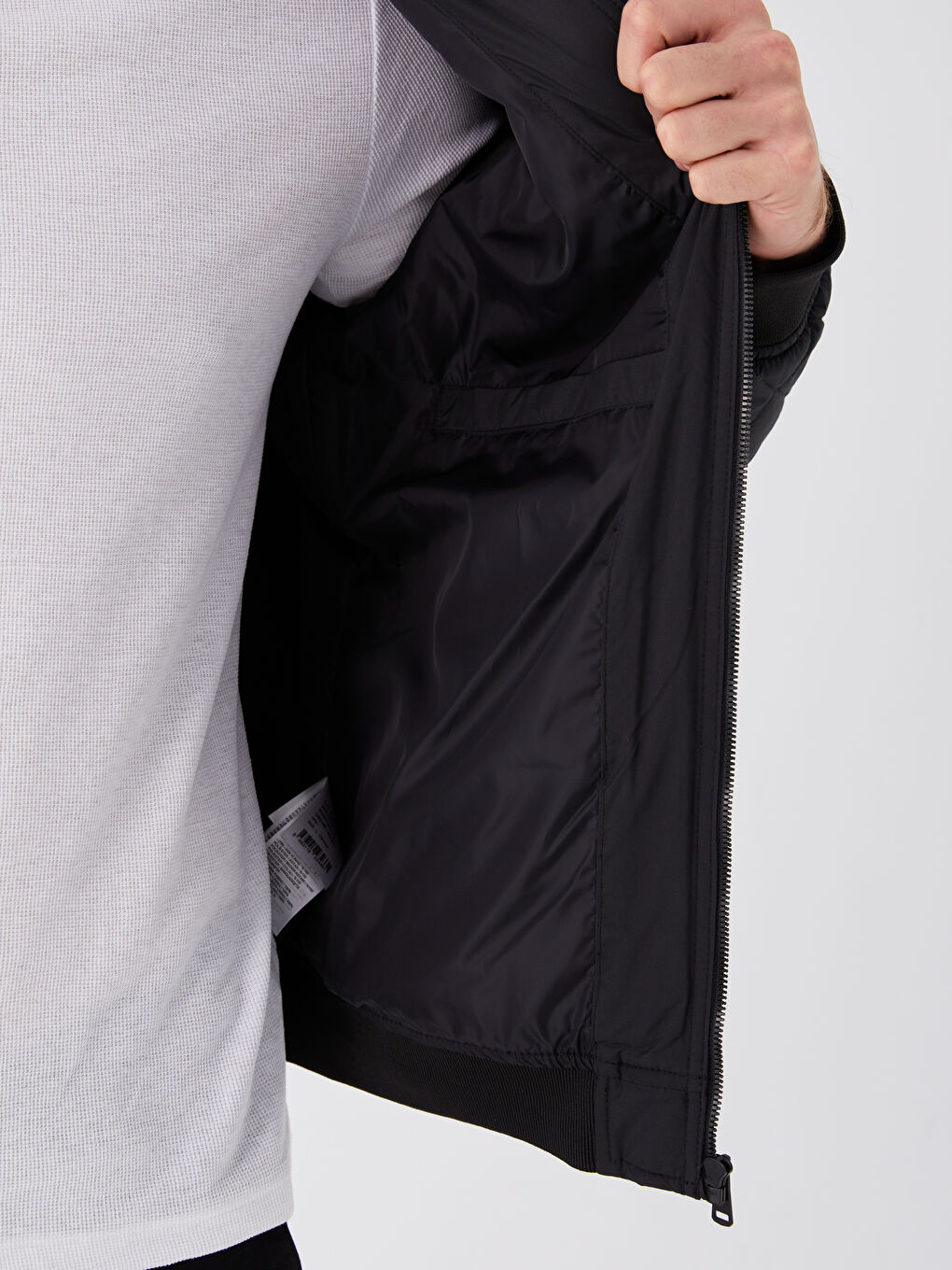 Croială Standard Guler Colegiu Geacă Matlasată pentru Bărbați-4