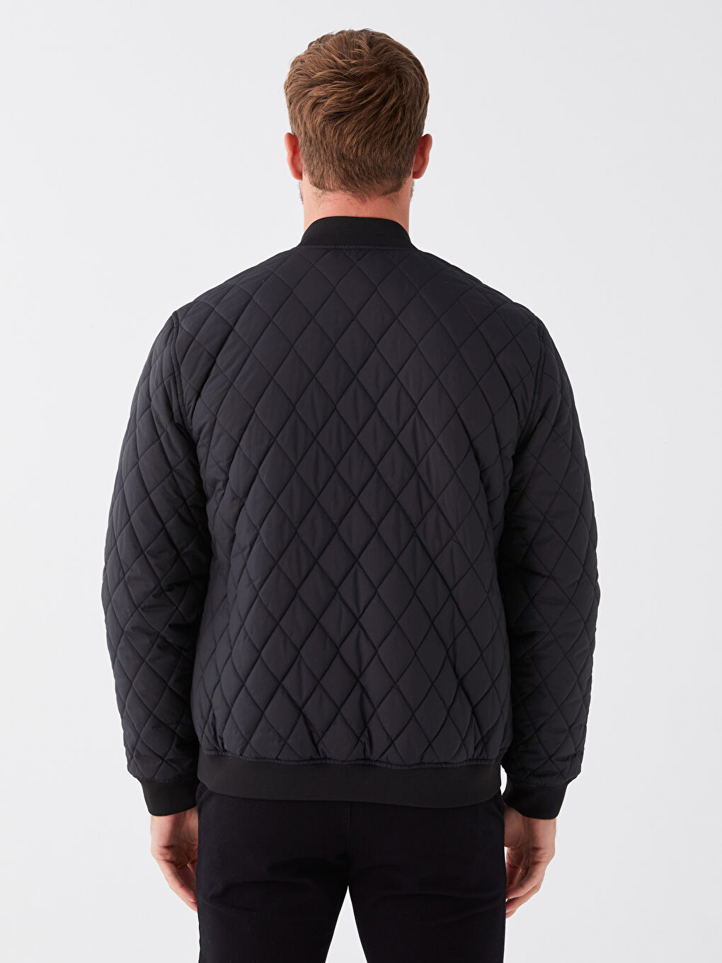 Croială Standard Guler Colegiu Geacă Matlasată pentru Bărbați-5