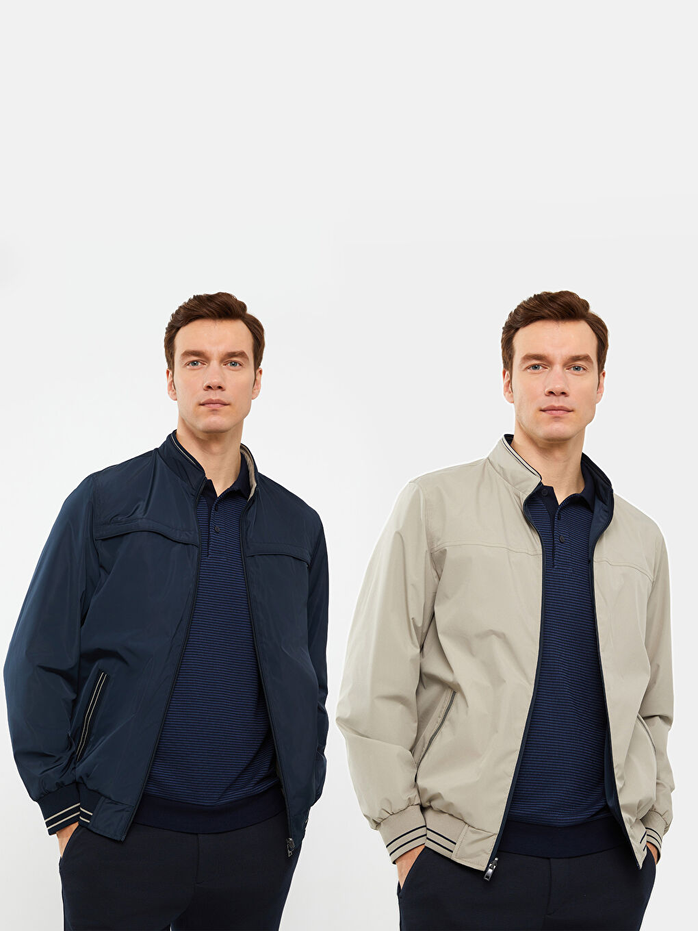 İndigo Standart Kalıp Dik Yaka Erkek Mont