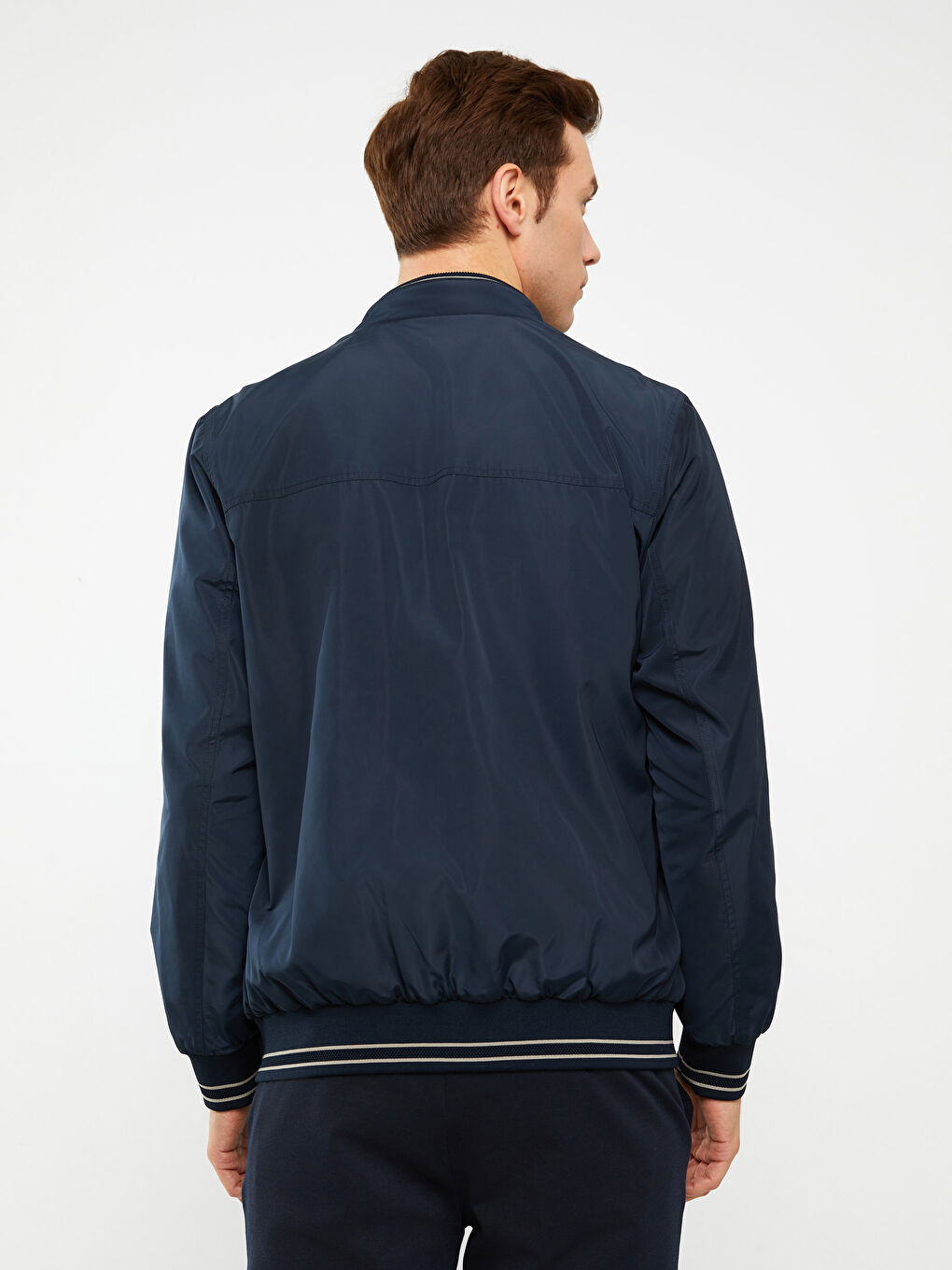 İndigo Standart Kalıp Dik Yaka Erkek Mont-5