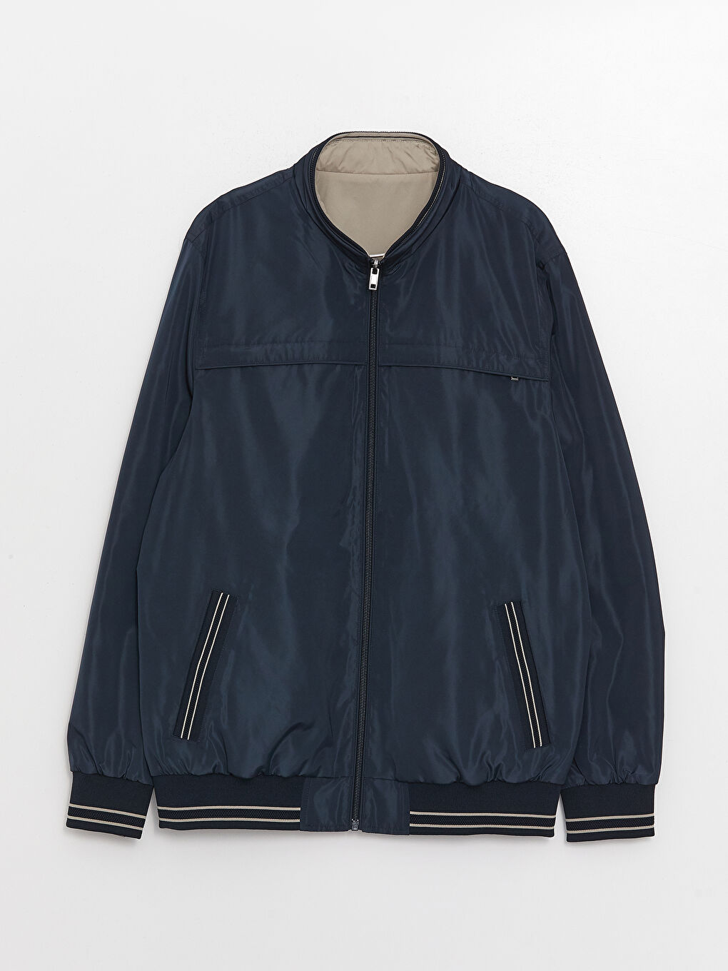 İndigo Standart Kalıp Dik Yaka Erkek Mont-7