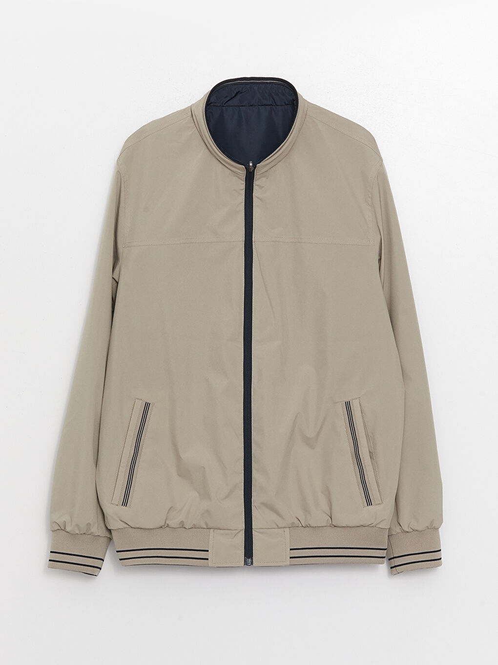 İndigo Standart Kalıp Dik Yaka Erkek Mont-8