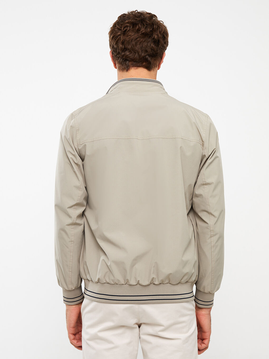 İndigo Standart Kalıp Dik Yaka Erkek Mont-5