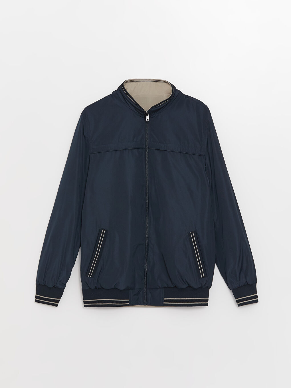 İndigo Standart Kalıp Dik Yaka Erkek Mont-6