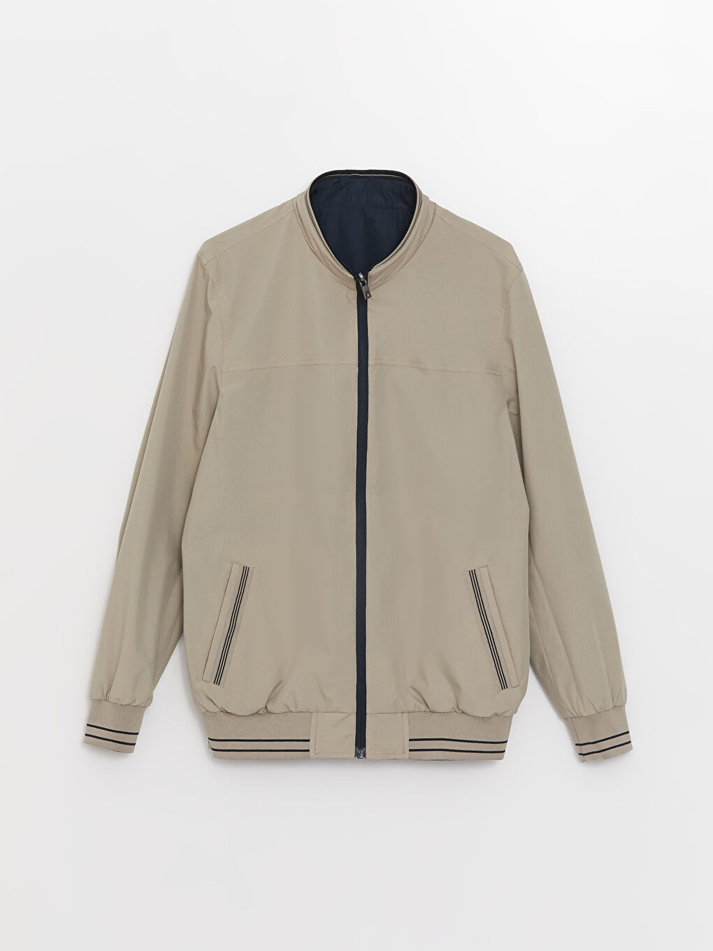 İndigo Standart Kalıp Dik Yaka Erkek Mont-7