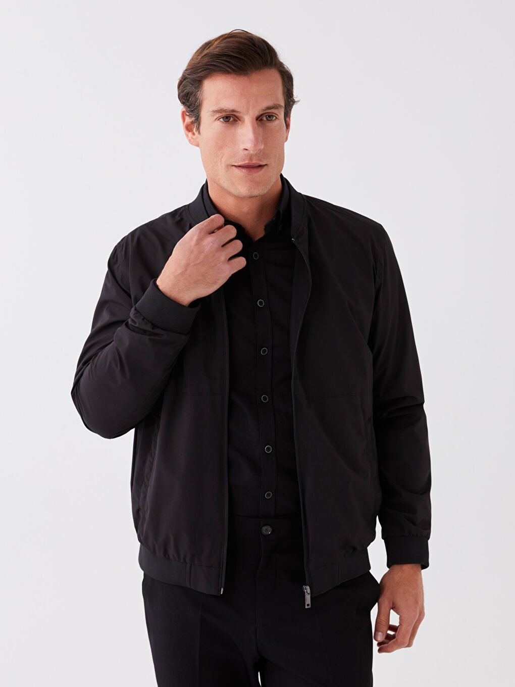 Standard Fit College Collar Men's Bomber Jacket