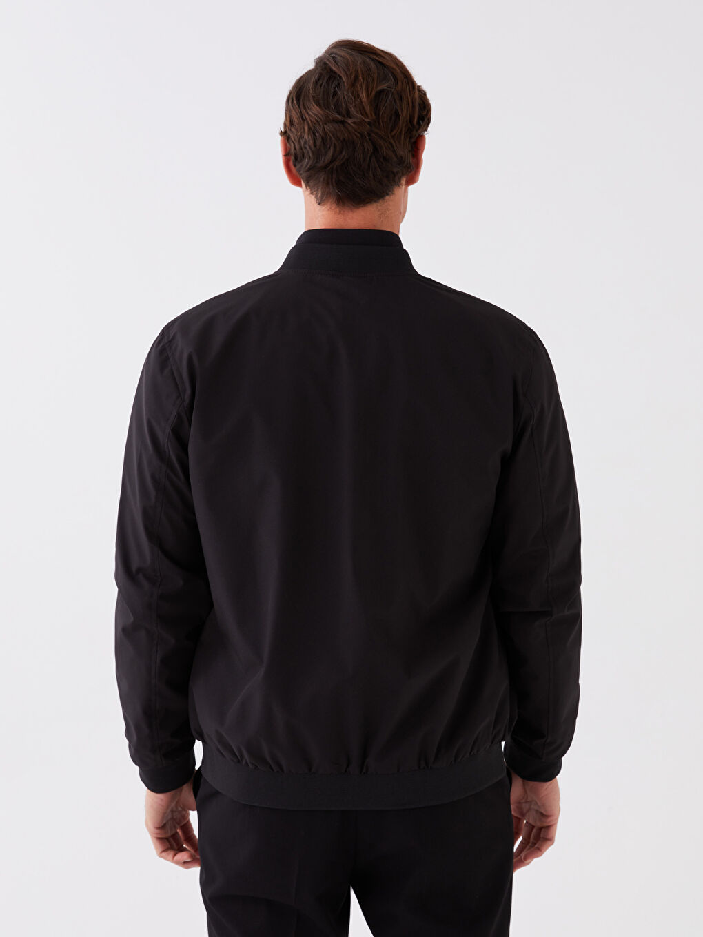 Standard Fit College Collar Men's Bomber Jacket-5