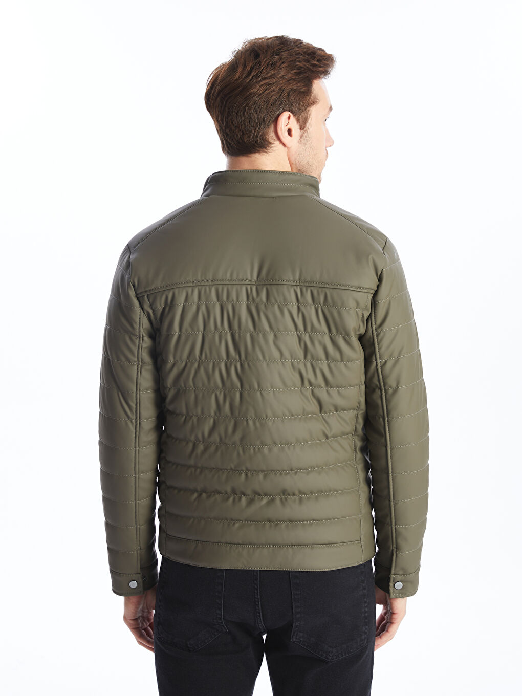 LCWAIKIKI Classic Reguläre Passform Kragenhals Herren Kunstledermantel -W31005Z8-L0B
