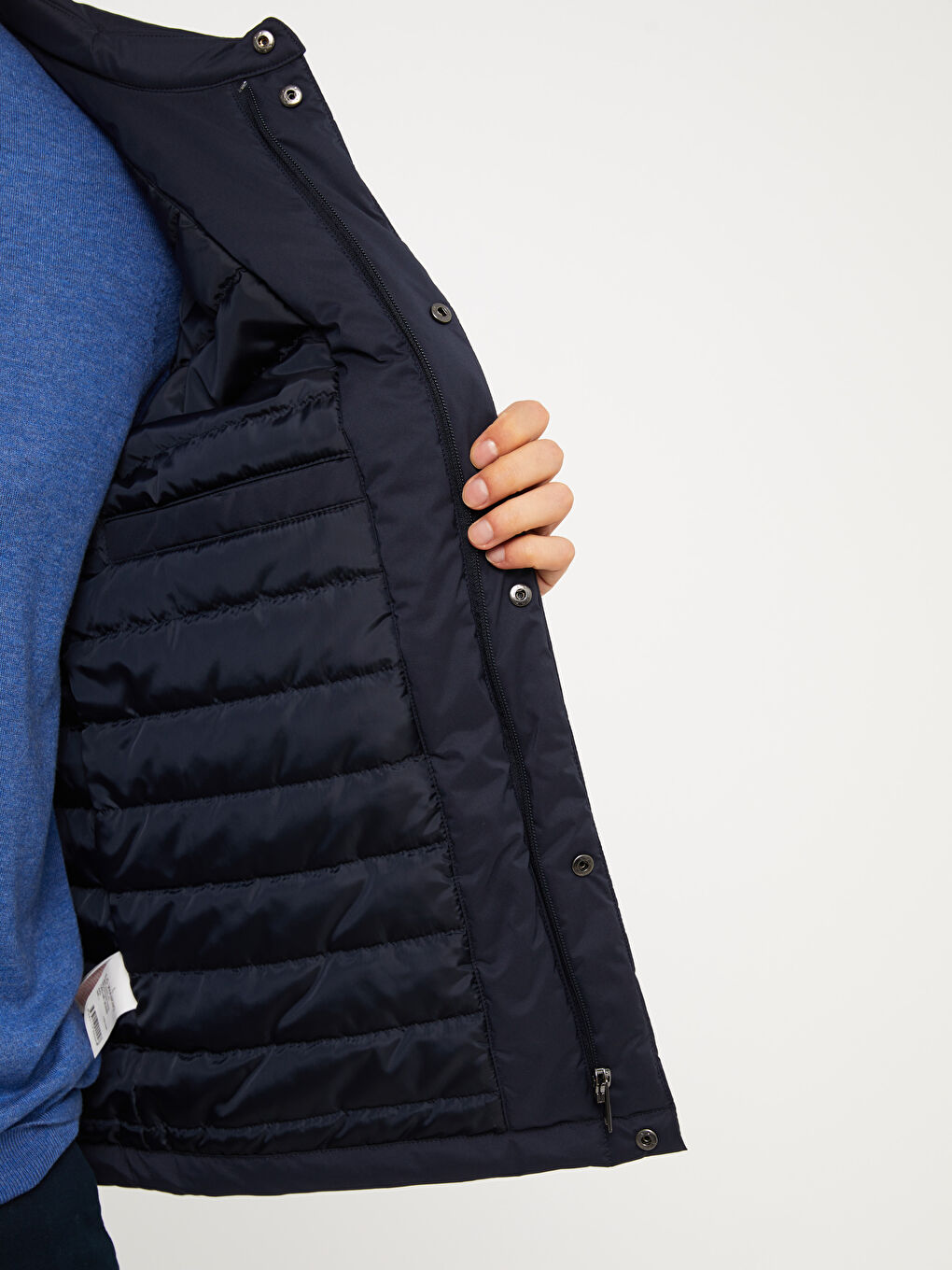 Палто за мъже с яка и стандартна кройка-3