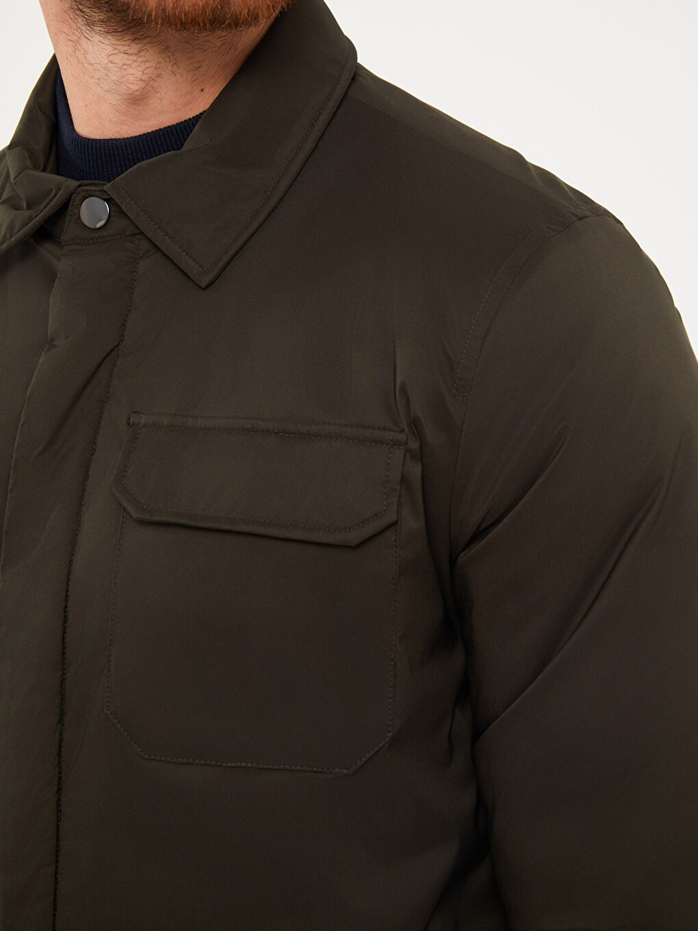 Standard Fit Collared Neck Men's Coat-4