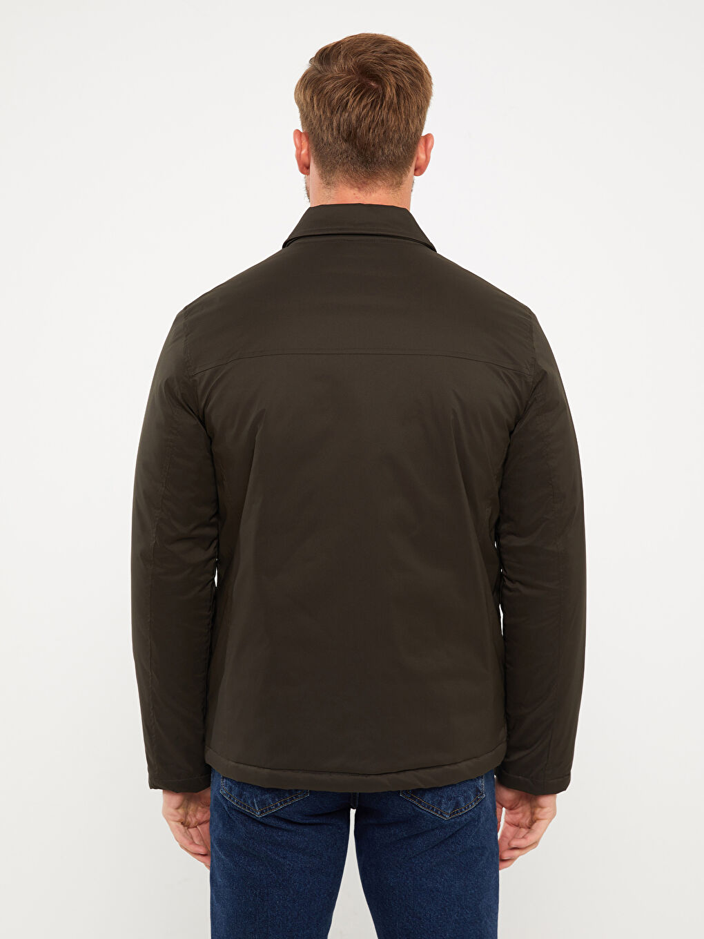 Standard Fit Collared Neck Men's Coat-5