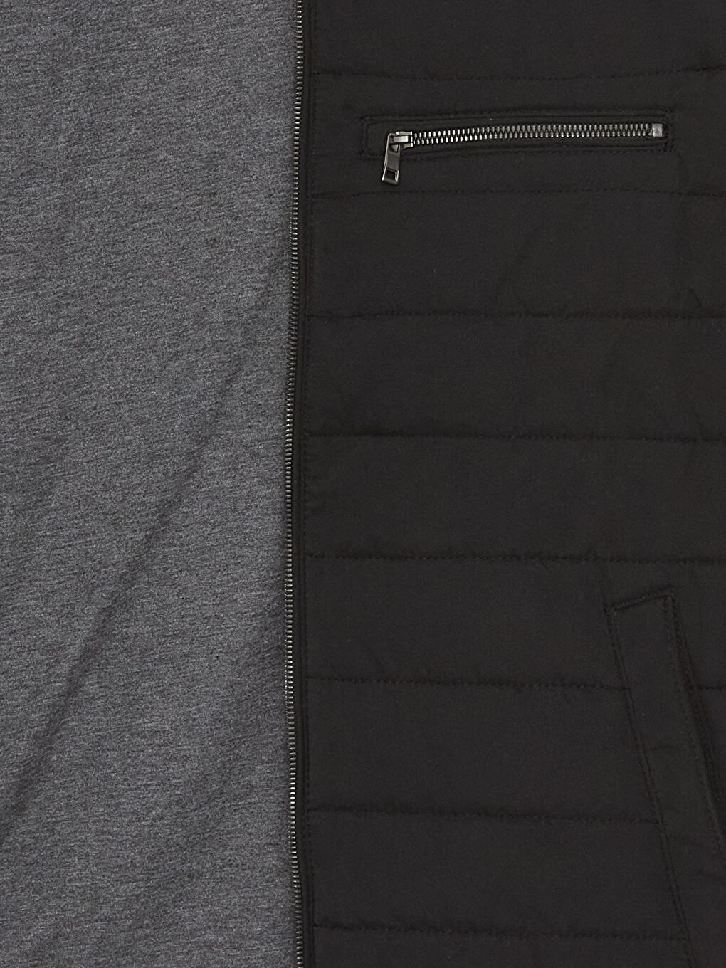 Siyah Standart Kalıp Dik Yaka Erkek Şişme Yelek-8