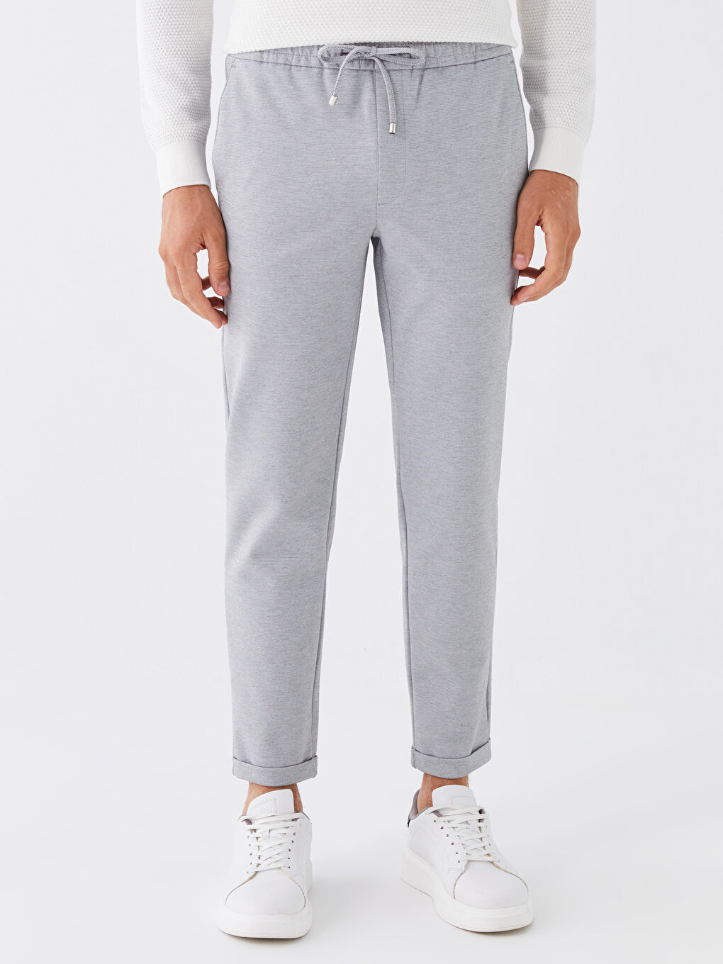 Gri Slim Fit Erkek Jogger Pantolon-2