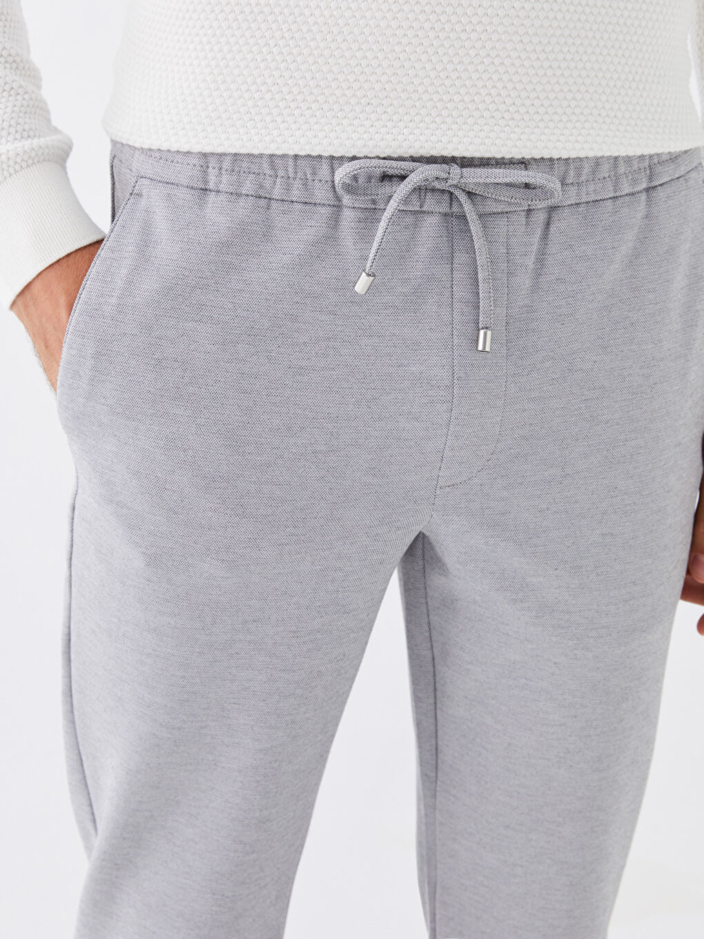 Gri Slim Fit Erkek Jogger Pantolon-3